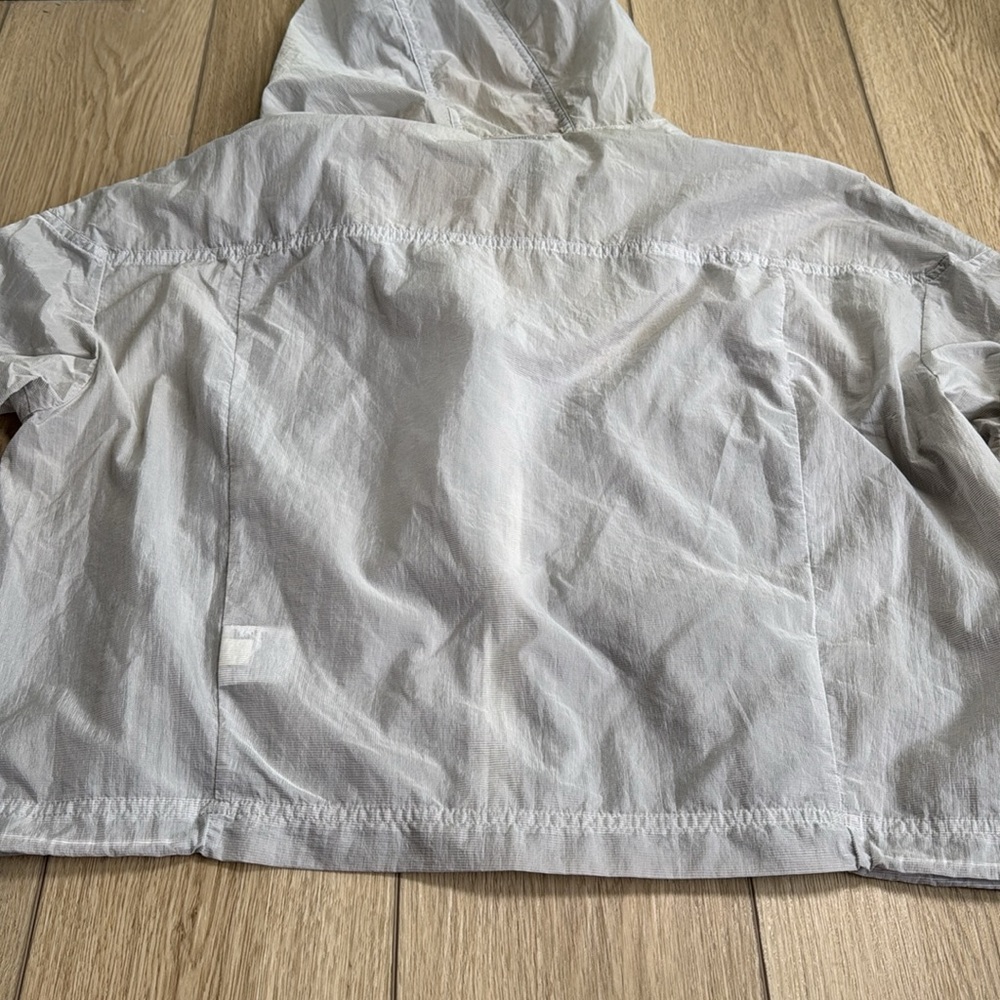 Women’s Nike Gray WindBreaker Zip Up Hooded Jacket Size XL - Picture 9 of 10